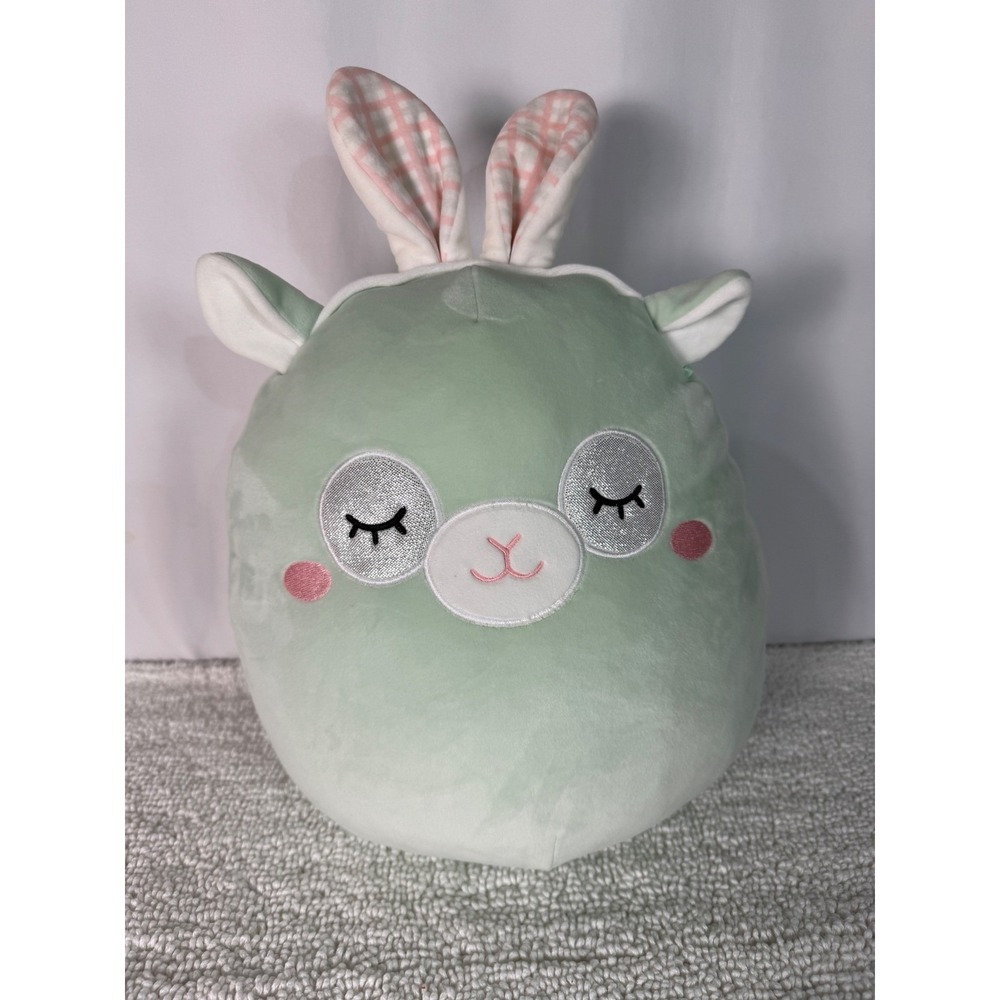 Squishmallows Green Miley the Llama Bunny Plush Easter 14" RARE‎